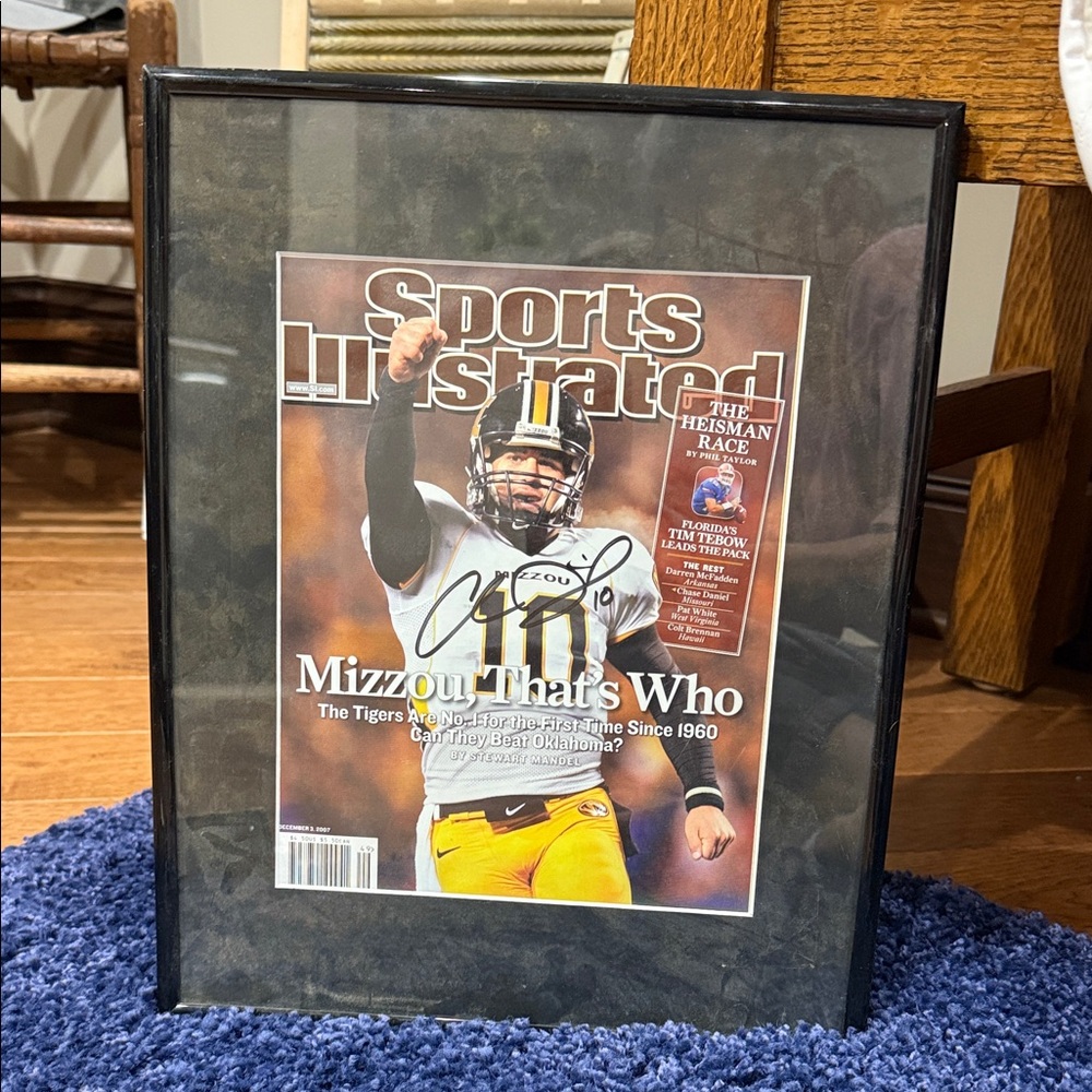Framed Autographed Chase Daniels #10 Sports Illustrated Cover with Black Frame